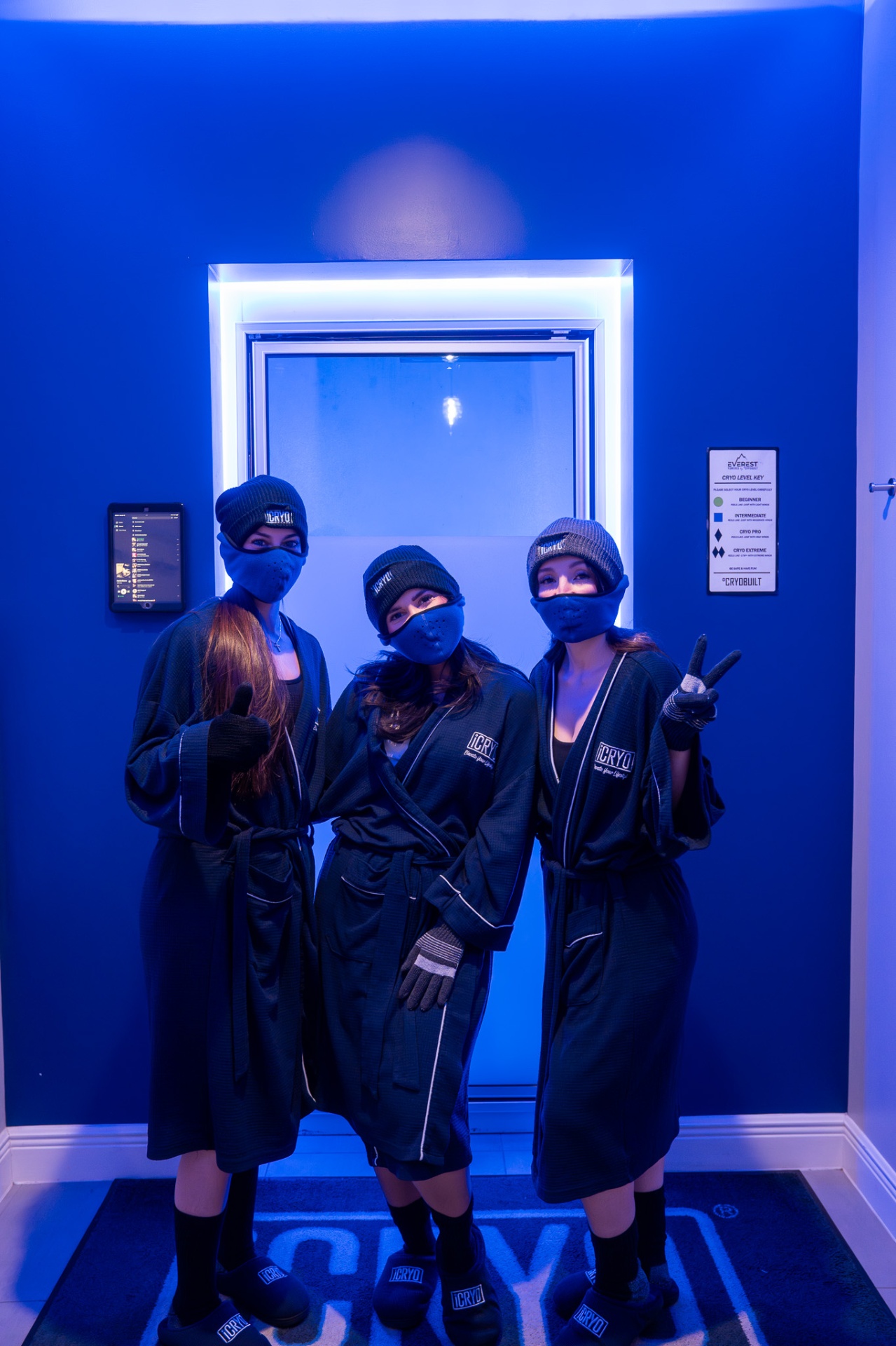 iCRYO South Jordan guests in cryo robes ready for their session