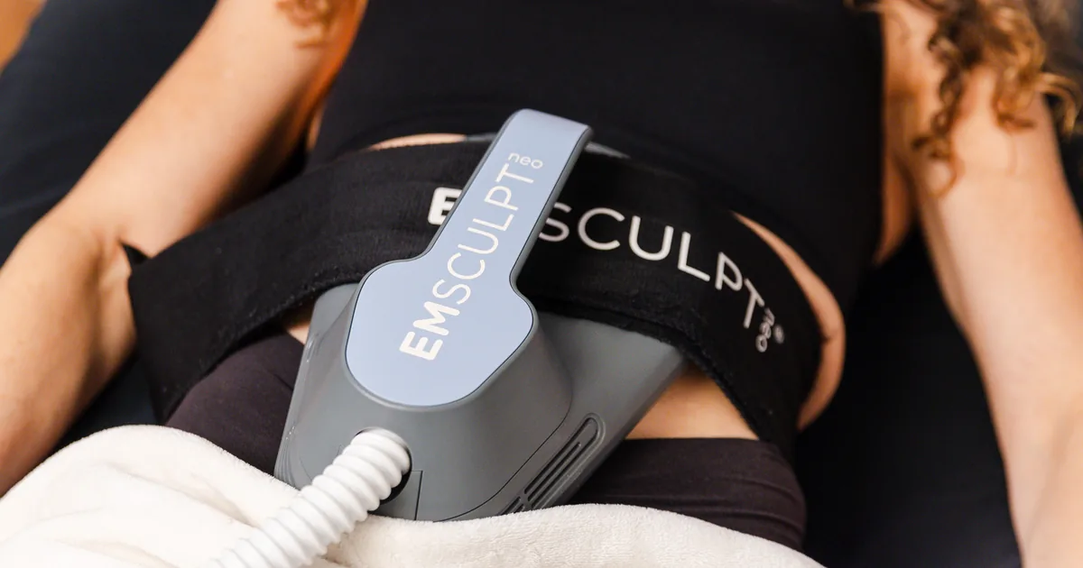 EMSCULPT NEO session in progress at iCRYO South Jordan, Utah