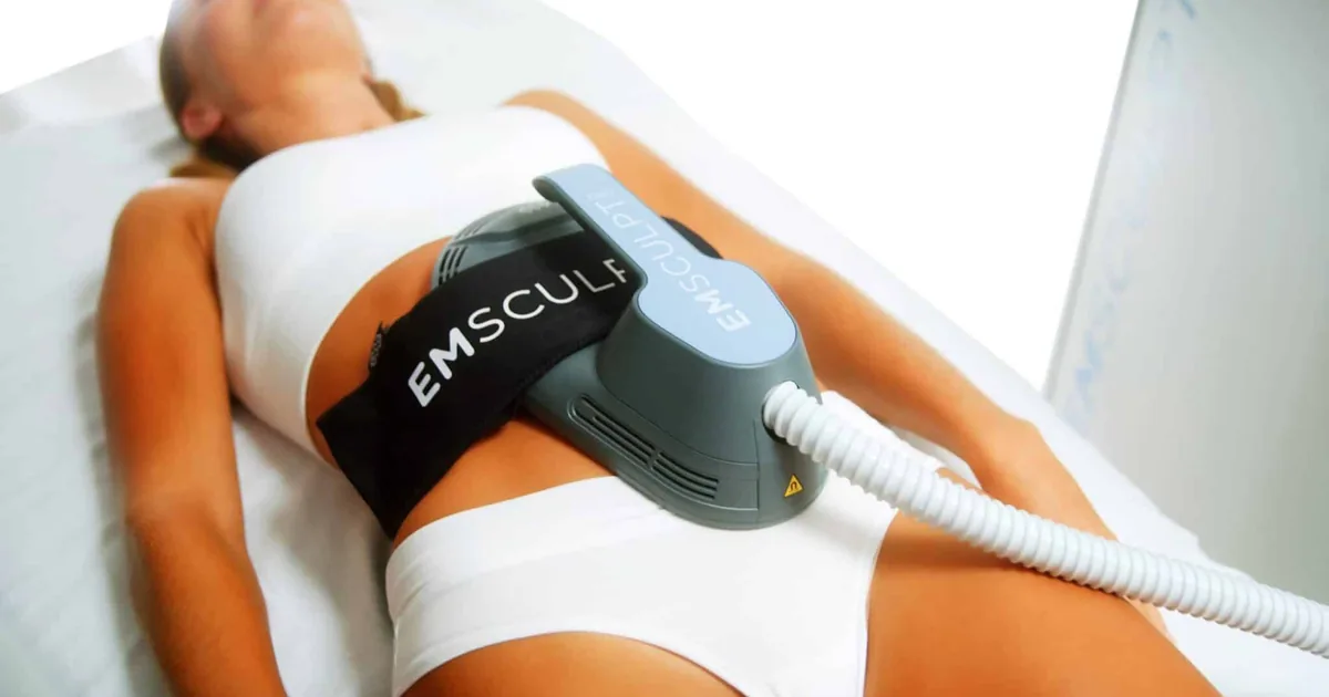 EMSCULPT NEO body sculpting treatment on the abdomen at iCRYO South Jordan, UT