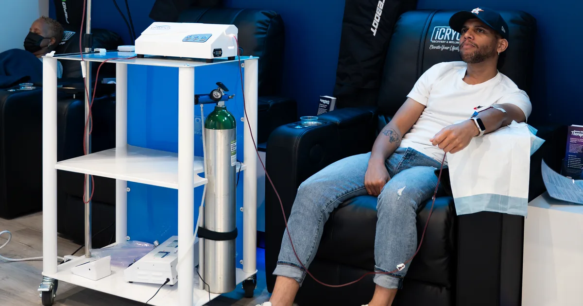 Ozone UV IV therapy session at iCRYO South Jordan, UT